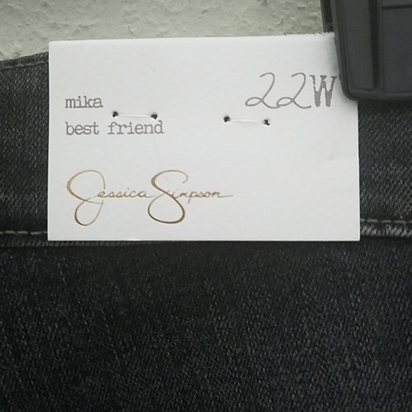 🆕️ Jessica Simpson Destructed Flocked Mika Jeans - Picture 7 of 8